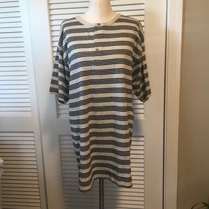 Vintage 90s Gray and Black Oversized T-Shirt Dress